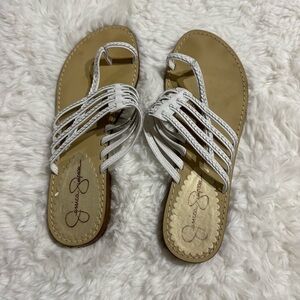 Jessica Simpson White Summer Sandals Size 6.5
